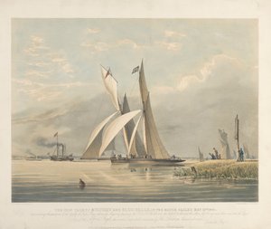 Het mysterie van de ijzeren jachten en Blue Belle in de wedstrijd gevaren op 23 mei 1843