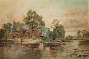 Een rivierscène