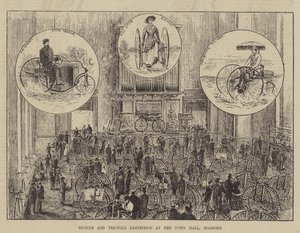Fiets- en driewielexpositie in het stadhuis, Holborn door Thomas Harrington Wilson