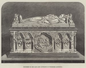 Monument voor de overleden Lord Lyttelton in Worcester Cathedral door Thomas Harrington Wilson