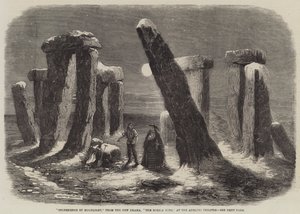 Stonehenge bij Maanlicht, uit het Nieuwe Drama, De Borgia Ring, in het Adelphi Theater door Thomas Harrington Wilson