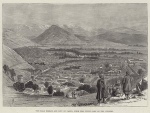 De Bala Hissar en Stad Cabul, vanaf het Bovenste Deel van de Citadel door Thomas Harrington Wilson