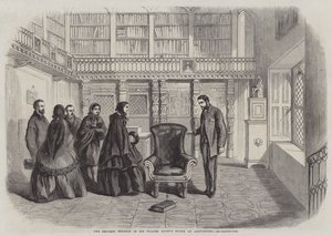 De Keizerin Eugénie in de Studie van Sir Walter Scott in Abbotsford door Thomas Harrington Wilson