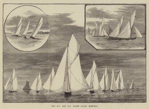 De Wedstrijden van de Koninklijke Thames en Nieuwe Thames Yacht Clubs door Thomas Harrington Wilson