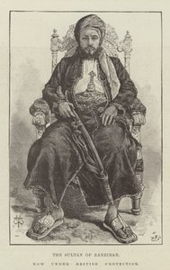 De Sultan van Zanzibar, nu onder Britse bescherming door Thomas Harrington Wilson