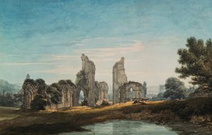 Glastonbury Abbey, 1795 door Thomas Hearne