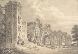 De Ruïnes van het College van Lincluden, nabij Dumfries