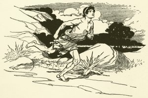 Het nieuws uit Marathon (gravure) door Thomas Heath Robinson