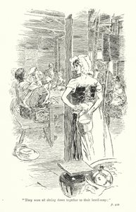 Illustratie voor Een sentimentele reis door Laurence Sterne (litho) door Thomas Heath Robinson