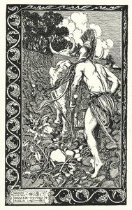 Jason en de witvoetige stieren (litho) door Thomas Heath Robinson