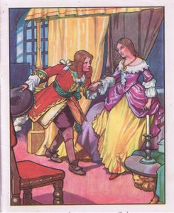 "Mijn prins", mompelde ze (litho) door Thomas Heath Robinson