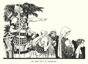 Op weg naar Babylon (litho) door Thomas Heath Robinson