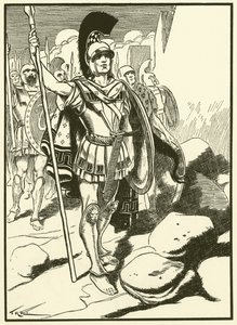 De Grieken buiten Troje (gravure) door Thomas Heath Robinson