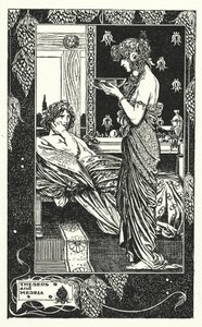 Theseus en Medeia (litho) door Thomas Heath Robinson