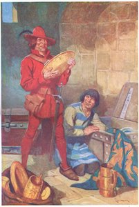 Zonder tijd te verliezen doorzochten de twee de voorraad platen van de sherrif (kleurenlitho)