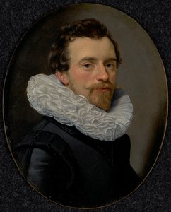 Portret van een jonge man met een manchet door Thomas Hendricksz. de Keyser
