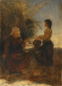 Christus en de vrouw van Samaria door Thomas Henry Thomas