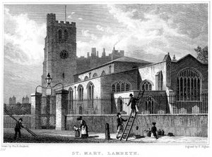 Kerk van St. Mary, Lambeth, Londen, 1831