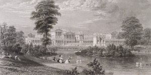 Uitzicht op Buckingham Palace en Marble Arch, vanuit St. James