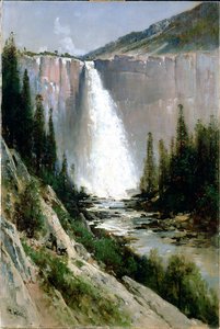 Bridal Veil Falls, Yosemite door Thomas Hill