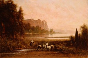 Vallenstellers in Yosemite Bergen, 1899 door Thomas Hill