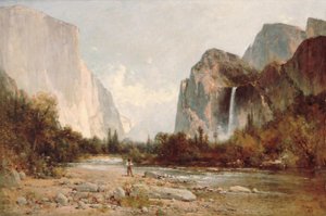 Yosemite, Bridal Veil watervallen door Thomas Hill