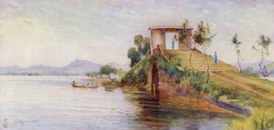 Hangchow, een Brug op de Dijk, Westmeer door Thomas Hodgson Liddell