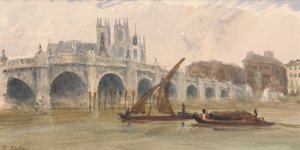 Westminster Bridge en de Abdij door Thomas Hollis