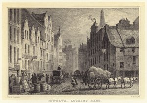 Cowgate, kijkend naar het oosten door Thomas Hosmer (after) Shepherd