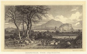 Edinburgh, vanaf Craigleith (gravure)