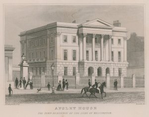 Apsley House, Hyde Park Corner, Londen, de residentie van de Hertog van Wellington door Thomas Hosmer Shepherd