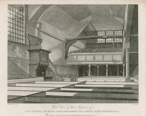Kapel van St Bartolomeus de Grote, West Smithfield door Thomas Hosmer Shepherd