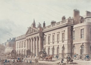 East India House, gegraveerd door Joseph Constantine Stadler (fl.1780-1812), pub. door Ackermann