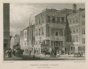 Exeter Change, The Strand, Londen door Thomas Hosmer Shepherd
