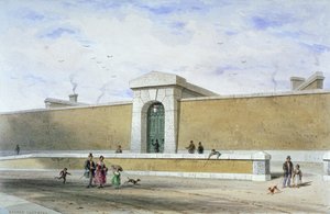 Poort van Bridewell Prison, Tothill Fields, Westminster, Londen