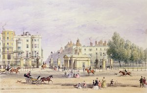 Grosvenor Gate en de nieuwe lodge, 1851 door Thomas Hosmer Shepherd