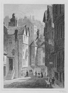 High School, Wynd, Edinburgh gegraveerd door William Watkins, 1831