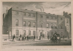 Lock Hospital, Hyde Park Corner, Londen door Thomas Hosmer Shepherd