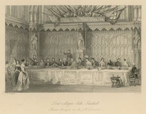 Tafel van de Lord Mayor, Guildhall door Thomas Hosmer Shepherd