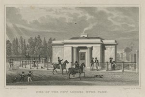 Een van de nieuwe lodges, Hyde Park, Londen door Thomas Hosmer Shepherd