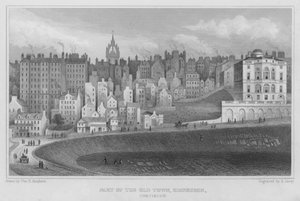 Deel van de oude stad, Edinburgh (gravure)
