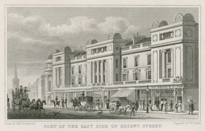 De oostkant van Regent Street, Londen door Thomas Hosmer Shepherd
