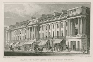 Een deel van de oostkant van Regent Street, Londen door Thomas Hosmer Shepherd