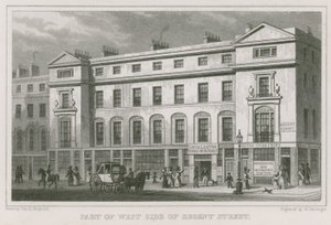 Deel van de westkant van Regent Street, Londen door Thomas Hosmer Shepherd