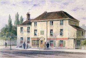 Pied Bull Public House, 1848 door Thomas Hosmer Shepherd