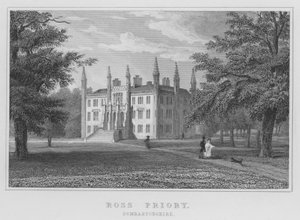Ross Priory, Dumbartonshire (gravure) door Thomas Hosmer Shepherd