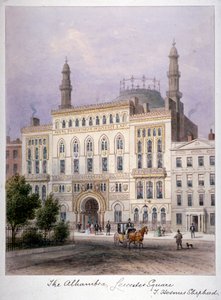 Het Alhambra, Leicester Square, Westminster, Londen, ca. 1858 door Thomas Hosmer Shepherd