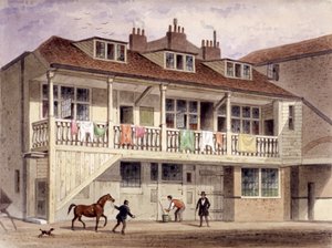 De Zwarte Leeuw Herberg, Whitefriars Street, Londen door Thomas Hosmer Shepherd