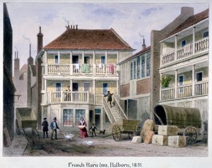 The French Horn Inn, Holborn, Londen, 1851