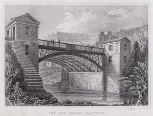 De Nieuwe Brug, Bathwick door Thomas Hosmer Shepherd